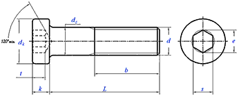 DIN 7984 Low Head Socket Cap Screws drawing