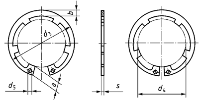 DIN 984 Type JK Internal Retaining Rings drawing